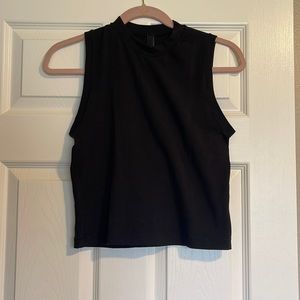 Skims Stretch Cotton Jersey Knit Mock Tank XL